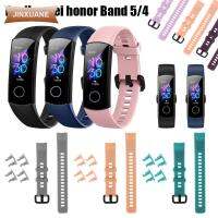 JINXUANE คลาสสิค สร้อยข้อมือ กีฬา For Honor Band 5 4 สายสำรอง ซิลิโคน สายนาฬิกา