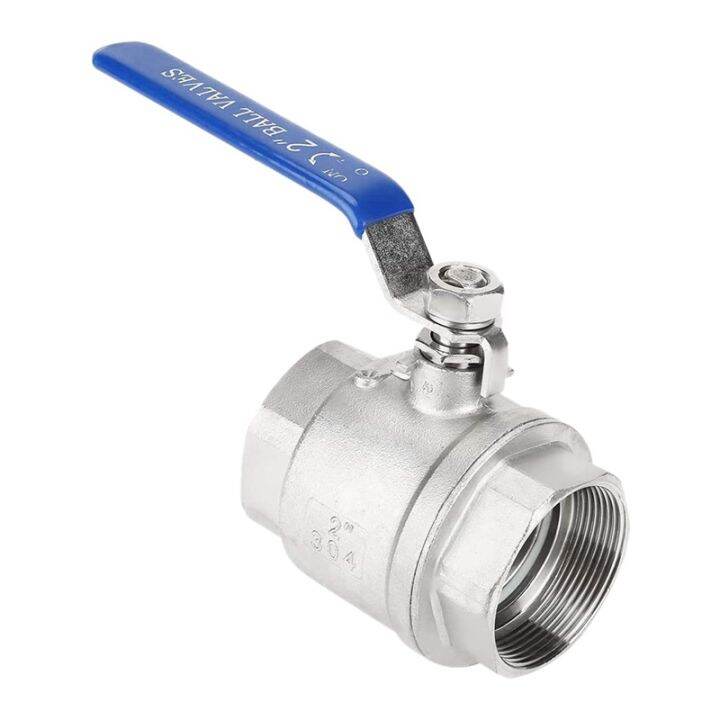 2X Ball Valve Female Thread 2 Inch 304 Stainless Steel Full Port Female