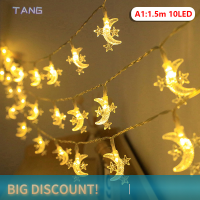 ?【Lowest price】TANG ไฟสาย LED ดวงจันทร์รูปดาว20ดวงยาว3ม. ตกแต่งเดือนรอมฎอนคารีม