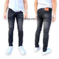 TPPJEANS SkinnyBlack X Rock360 กางเกงยีนส์สกินนี่ชายสีดำฟอกแต่งปะขาด ผ้ายืด เป้าซิป สวมใส่สบาย Size 28-36 รับชำระปลายทาง