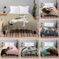 Animals Theme Blanket Inu Beagle Flannel Fleece Throw Blanket King Queen Size for Bed Living Room Blanket Super Soft Lightweight