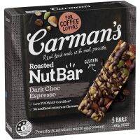 Carmans Dark Choc Espresso Nut Bars คาร์แมนส์ โปรตีนบาร์ มูสลี่ผสมดาร์กช็อค 160g.