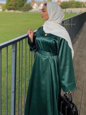ชุดคลุมแบบอิสลามสำหรับผู้หญิงชุดอาบายาของมุสลิมธรรมดาชุดฮิญาบไก่งวงตุรกีชุดเสื้อผ้าฮิญาบแบบสบายๆ (ไม่มีผ้าพันคอ)