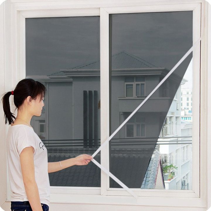 ห้องในร่มกันยุงและหน้าต่างห้องครัวประตู-jaring-serangga-แมลงบินได้ตาข่ายป้องกันผ้าม่านติดหน้าจอหน้าต่างประตูกาว