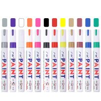 3 Pcs Colorful Permanent Paint Marker Set Waterproof Car Tyre Tire Tread Rubber Fabric Paint Metal 12 Colors Graffiti Pen