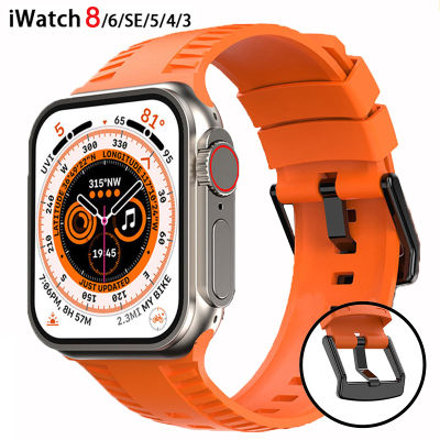 สายซิลิโคนสำหรับนาฬิกา Apple อัลตร้า49มม. 45มม. 41มม. 44มม. 40มม. 42มม. 38มม. 45มม. สายรัดข้อมือลายพรางสำหรับ I Watch Series 8 SE 7 6 5 4 (ไม่รวมนาฬิกา)
