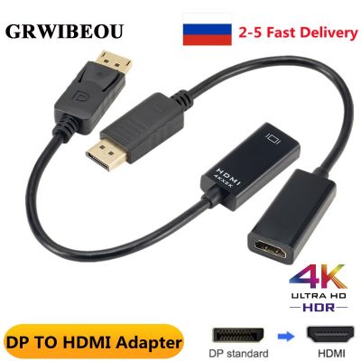 【CW】▩▽  GRWIBEOU DisplayPort to HDMI-compatible Converter Display Port Male Female TV Cable Adapt Video