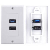 6X 2Port +USB 3.0 Female Wall Face Plate Panel Outlet Socket Extender White