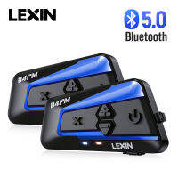 Lexin Bluetooth5.0 B4FM-X หมวกกันน็อคหูฟังอินเตอร์คอมประเภท-C,10ผู้ขับขี่การสื่อสารแบบไร้สายเพลง Sha Moto