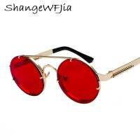 Gothic Sunglasses Men Women Metal spring Eyeglasses Round Shades Brand Designer Sun glasses High Quality UV400