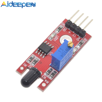 Aideepen Smart Electronics 4pin KY-026 Flame IR Sensor โมดูลตรวจจับตรวจจับตัวรับสัญญาณอินฟราเรดสำหรับ Arduino Temperature Detecting KIT