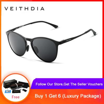 VEITHDIA แว่นกันแดดแฟชั่น Polarized  ผลิตจากวัสดุแมกนีเซียมอลูมิเนียม แว่นตากันแดด แว่นโพลาไรซ์ ใส่ได้ทั้งผู้หญิงและผู้ชาย - 6625