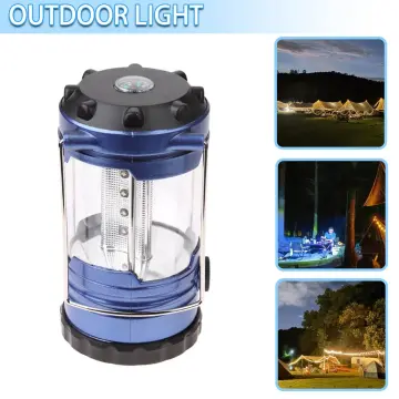 Battery Powered Tent Hanging Light Lantern Lamp Retro Style COB Camping Hiking Light, Size: L - White