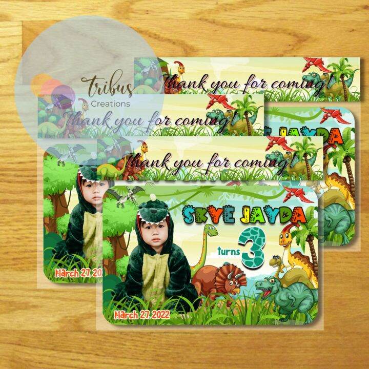 Dinosaur Theme Ref (Baptismal, Christening, Dedication Souvenir