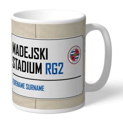 การอ่านส่วนบุคคลสโมสรฟุตบอลFC Madejski Stadium Street Sign Mug