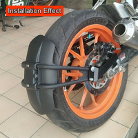 REALZIONอุปกรณ์เสริมติดด้านหลังมอเตอร์ไซค์Fender Mudguard MudflapโคลนHugger Guard FitสำหรับKTM Duke 390 DUKE390 250 690 RC390 KTM 125 200 2017 2018 2020 2019ปี