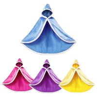 2021 Girls Princess Cloak Velvet Cape Halloween Costume Cosplay Cartoon Princess Belle Elsa Sofia Kids Warm Fancy Capes Coat