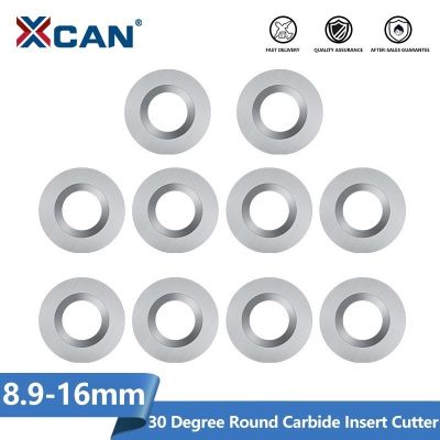 XCAN Carbide Insert 8.9-16mm 30 Degree Round Blade Woodworking Machinery Accessories for Finisher Wood Turning Lathe Tools