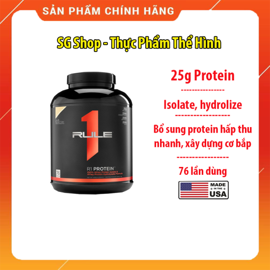 Whey rule1 protein 5lbs tăng cơ giảm mỡ , hàng chính hãng - ảnh sản phẩm 1