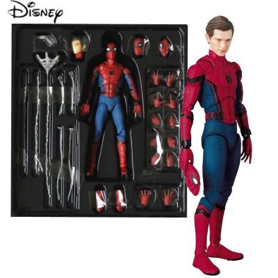 Disneys ภาพยนตร์ Avenger Spider.man Homecoming Action Figure รูปปั้นสามารถเปลี่ยน Tom Holland Face Spider.man รุ่นของเล่นคอลเลกชันของขวัญ