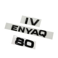 Badge Emblem Rear Sticker Car Trunk Sticker For Skoda ENYAQ IV 80 Car Styling Skoda Accessories Auto Products Glossy Black ABS