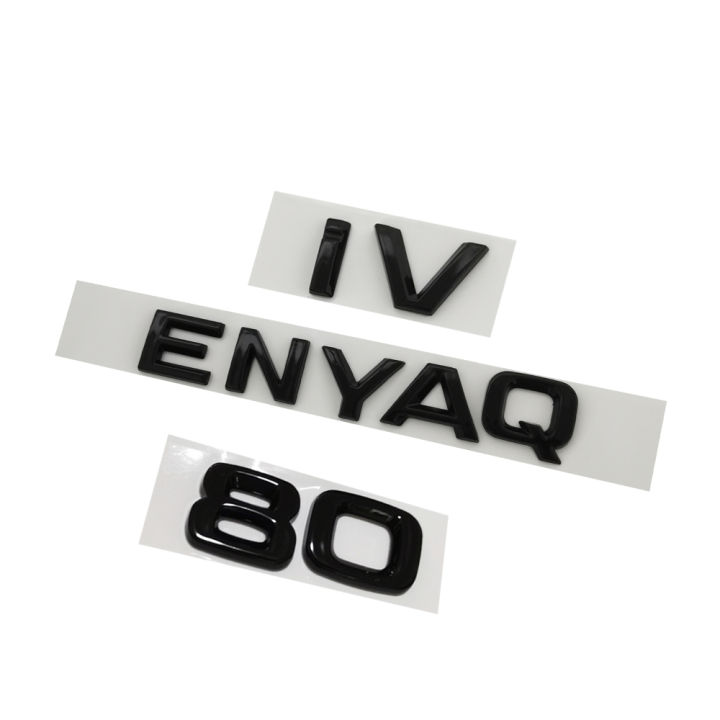 Badge Emblem Rear Sticker Car Trunk Sticker For Skoda ENYAQ IV 80 Car  Styling Skoda Accessories Auto Products Glossy Black ABS