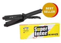 Super V Inter Dee Dee เครื่องหนีบผม รีดผม รุ่น SU-186 Ionic Hair-Flatter กล่องเหลือง - สีดำ