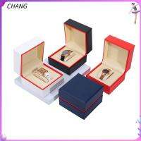 CHANG เคสกล่องเก็บของกรอบนาฬิกาของขวัญในกล่องเก็บแบบพกพาหนังพียูคุณภาพสูง