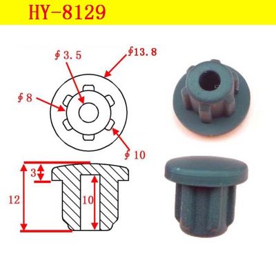 HY-8129 Lubang Sekrup Silica Gel Plug Karet Plug Silikon Shock Pad Seal Ring Kecelakaan Plug Bantalan Karet 8 Mm seal Cover
