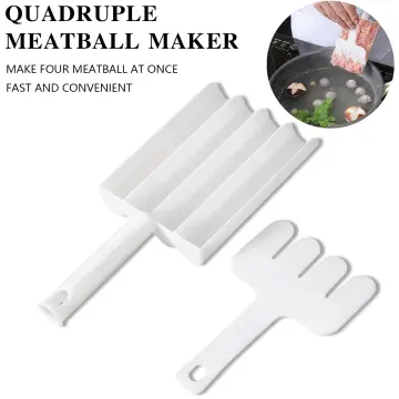 1set Plastic Meatball Making Tool, Modern White Meatball Scoop For Kitchen