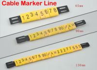 100pcs/Lot 65mm MS-65 90mm MS-90 130mm MS-130 Balck PVC Flat Marking Line Cable Marker Strip Cable Management