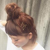 Japanese Versatile Harajuku Style Soft Girl Korean One-line Cross Hairpin Hairpin Gold Bangs Retro S1A7