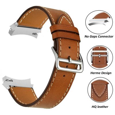 Leather Band 4/6 classic 46mm 42mm 44mm 40mm smartwatch No Gaps correa 5/4 strap