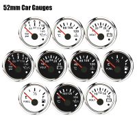 52mm Car Gauges Oil pressure Meter Gauge Water Level Fuel Temperature 12V 24V Voltmeter For Car Marine Boat Boost Alarm