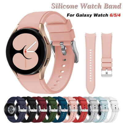 Tali Jam Tangan Silikon สำหรับ Samsung Galaxy Watch 6 5 4 40มม. 44มม. 5 Pro 45มม. สายยืดกีฬาสำหรับ Galaxy Watch 6 Classic 47มม. 43มม. 4 Classic 42มม. 46มม.