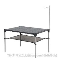 hyfvbu﹉✇✸  Outdoor Camping Desk Aluminum Alloy Folding Table Fishing Beer Rain-Proof Detachable