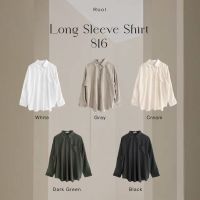 ☒✑❁ ool - sleee hirts 816 เื้อเชิ้ตแขนยาวโอเว่อร์ไซ์ เื้อเชิ้ตหญิง