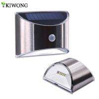 LED Solar Light PIR Motion Sensor Waterproof Outdoor Wall Lights Stainless Steel Shell Lighting For Garden Home Use New