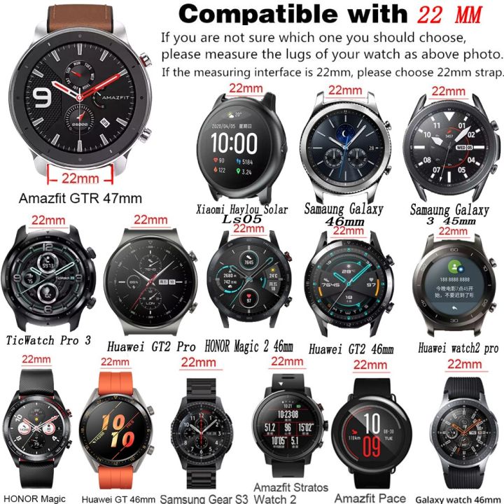 มาแรง-สายหนังแท้22มม-สำหรับ-xiaomi-huami-amazfit-gtr-3-pro-2-2e-gtr-47มม-stratos-3-watchband-สร้อยข้อมือสำหรับ-mi-watch-s1