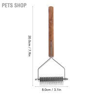 Pets Shop แปรงกําจัดขนสัตว์เลี้ยง คราด สเตนเลส สองด้าน อเนกประสงค์ 2 In 1 สําหรับแมว