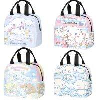 ☋ Sanrio Anime Cute Cinnamoroll Insulated Cooler Lunch Box Bag Cartoon Portable Bento Tote Bag Large Capacity Food Storage Handbag