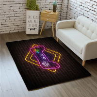 Drop Shipping Cartoon Kids Carpets Gamepad Printed Rugs Bedroom Playing Room Carpets for Living Room Non-Slip Washable Carpet