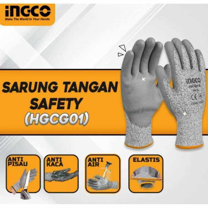 Sarung Tangan Safety Anti Sayat INGCO HGCG01-XL Pelindung Proteksi ...