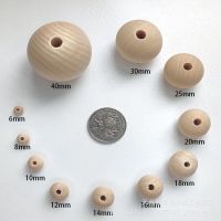 [COD] beads stock 6-40mm wooden Hemu round loose Beaded accessories wholesale
