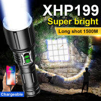 XHP199ที่มีประสิทธิภาพมากที่สุดไฟฉาย Led XHP160 XHP90 USB ชาร์จไฟฉายพลังงานสูงแสงแฟลช18650โคมไฟกลางแจ้งสำหรับตั้งแคมป์