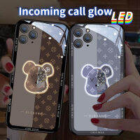 มก. เคสโทรศัพท์เรืองแสง LED สำหรับเคสโทรศัพท์ซัมซุงเคสโทรศัพท์ S23ULTRA S23Plus S21Plus S22Plus A51 S22ULTRA S20PLUS A53 A73 A12รวมทุกอย่าง A14 A72 A71 A52 A32 A21S NOTE10 10Plus NOTE20ultra ดอกไม้เก่าสีน้ำตาลหมีสีน้ำตาล [ยิง]