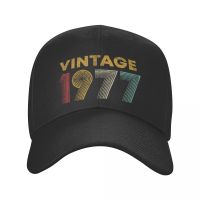 Vintage 1977 Baseball Cap Men Women Adjustable Born in 1977 45rd Birthday Gifts Dad Hat Streetwear Snapback Summer Hats