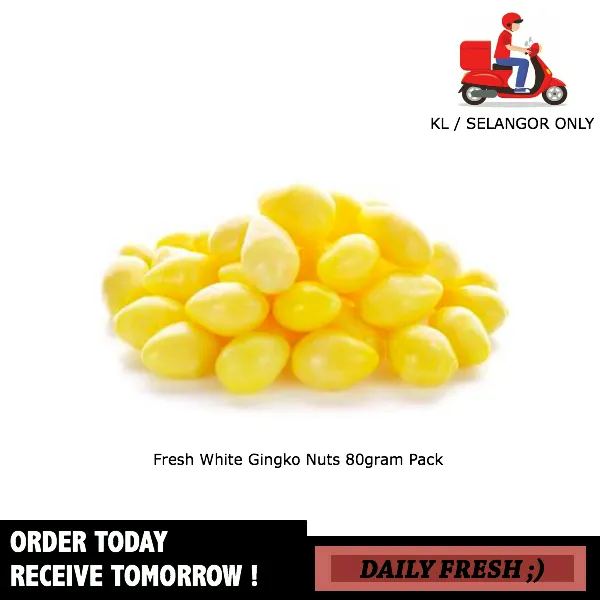 Fresh White Gingko Nuts 80gram Pack Lazada