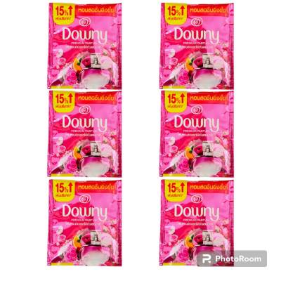 แพ็ค 6 ซอง (23มล/1ซอง) ดาวน์นี่ กลิ่นหอมช่อดอกไม้อันแสนน่ารัก ผลิตภัณฑ์ปรับผ้านุ่ม สูตรเข้มข้นพิเศษ Downy Premium Parfum
