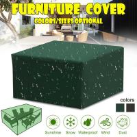 17 Sizes Green Outdoor Patio Garden Furniture Covers 210D Rain Snow Chair Covers Sofa Cover Wicker Chair Cover